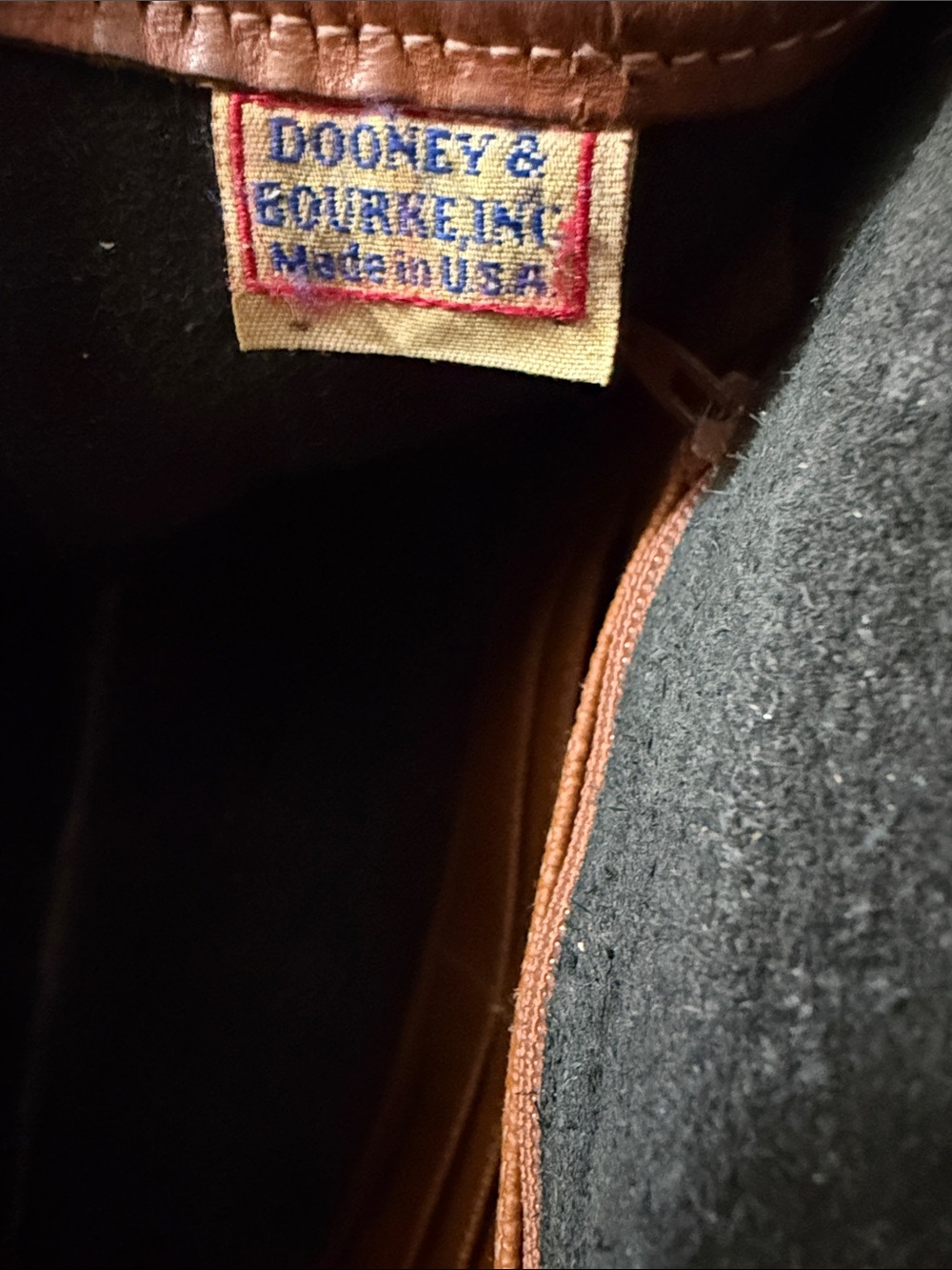 Dooney & Bourke Black Pebble Leather crossbody Messenger with Brown Trim - Picture 3 of 9